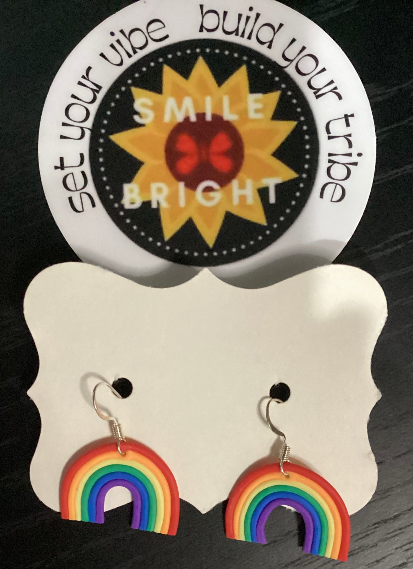Smile Bright211 Handmade Earrings- Rainbows