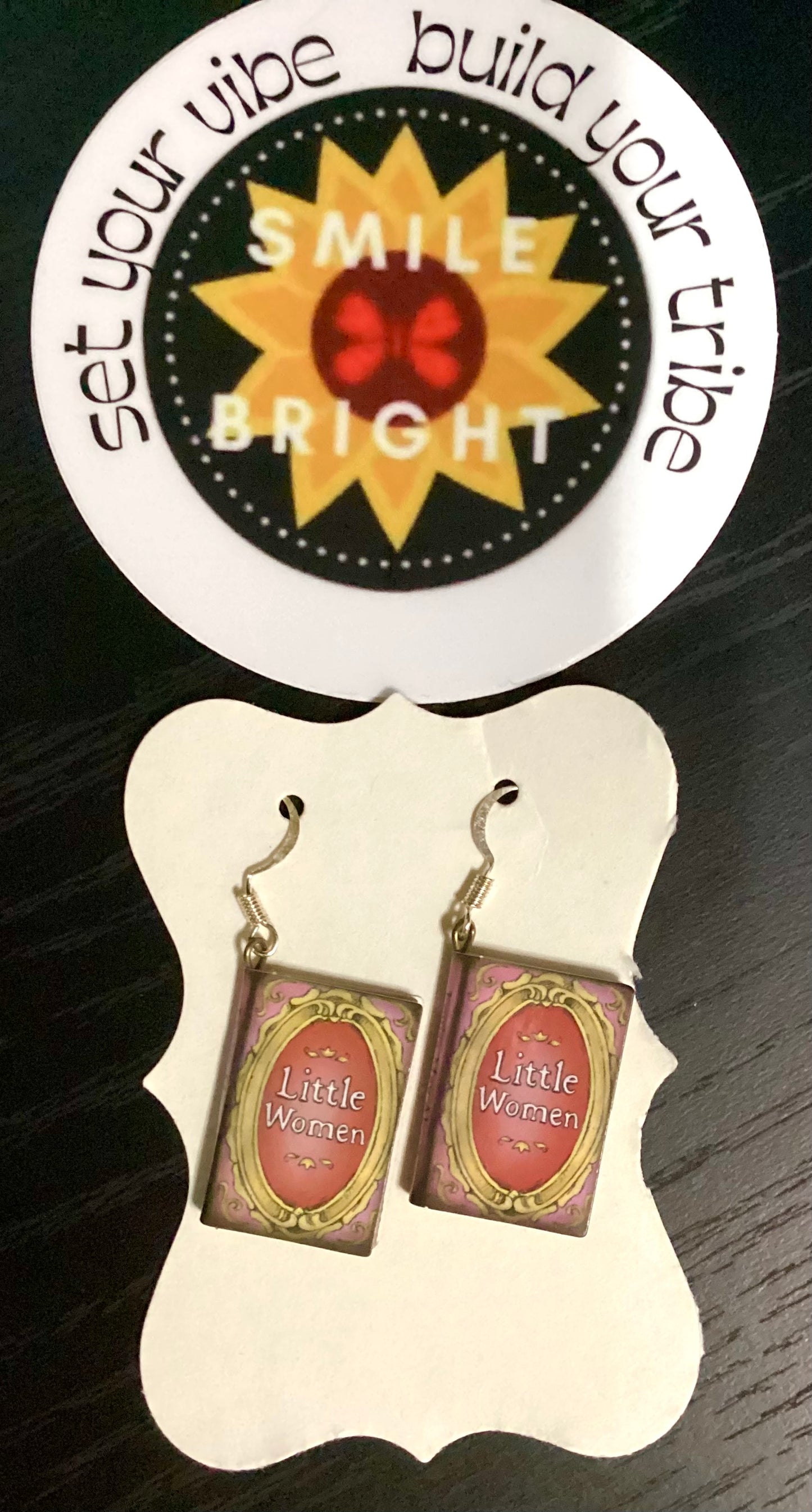 Smile Bright211 Handmade Earrings- Little Women Books
