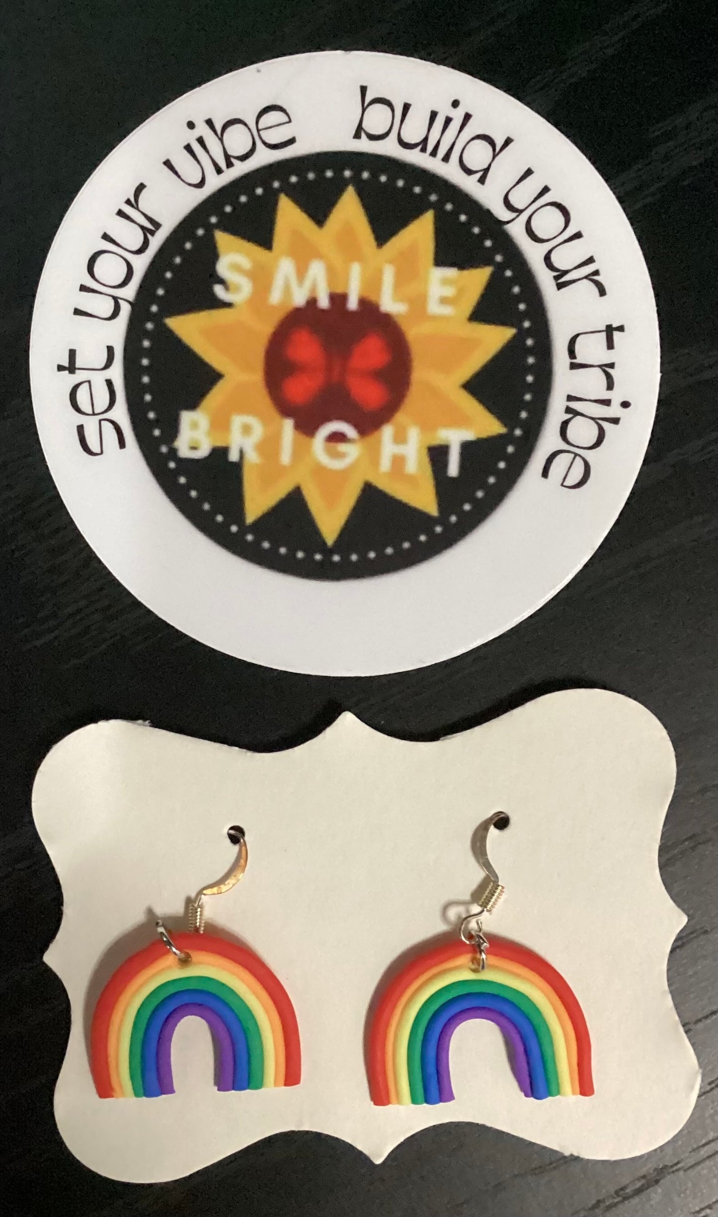 Smile Bright211 Handmade Earrings- Rainbows