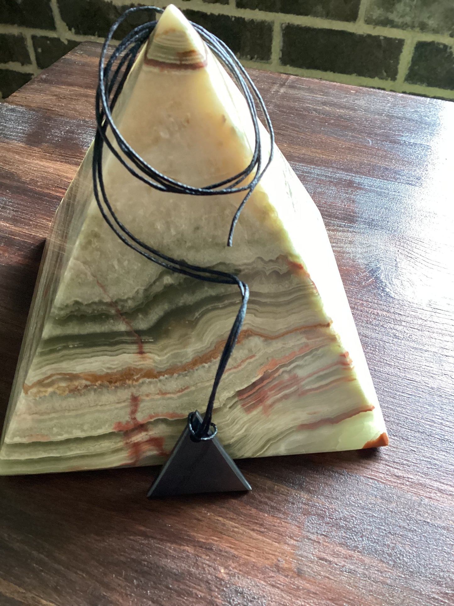 Shungite Triangle Pendant EMF necklace