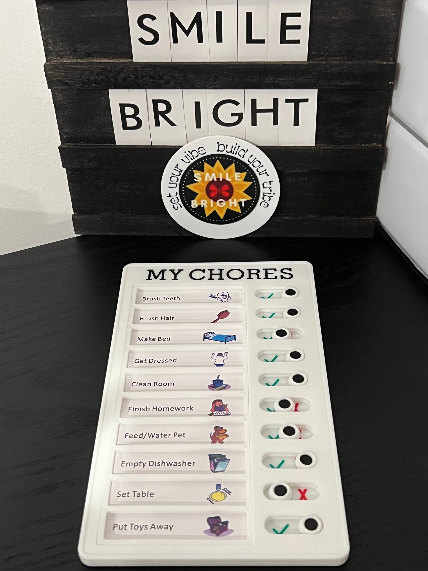 Learning My Chores Slide Chart