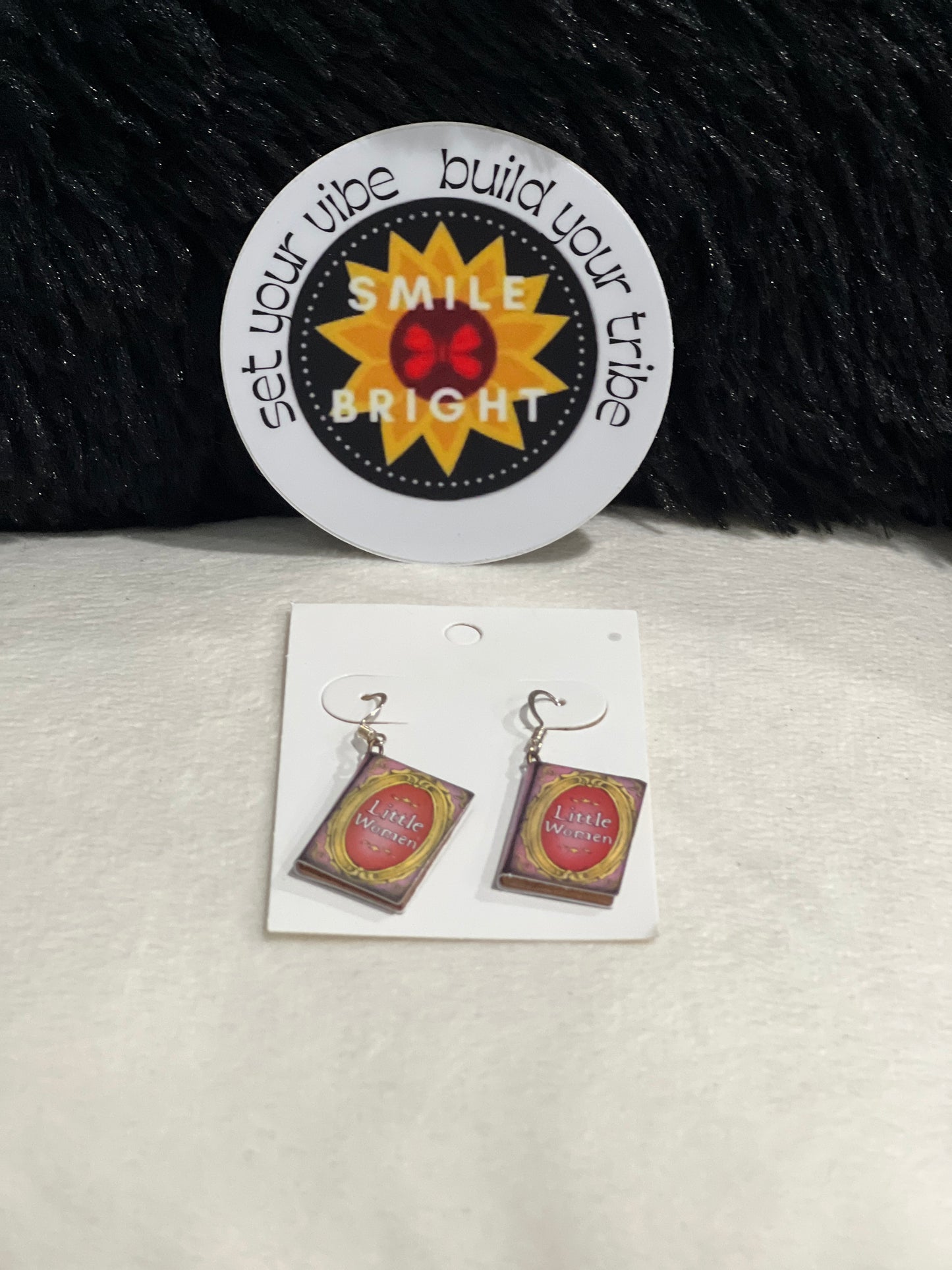 Smile Bright211 Handmade Earrings- Little Women Books