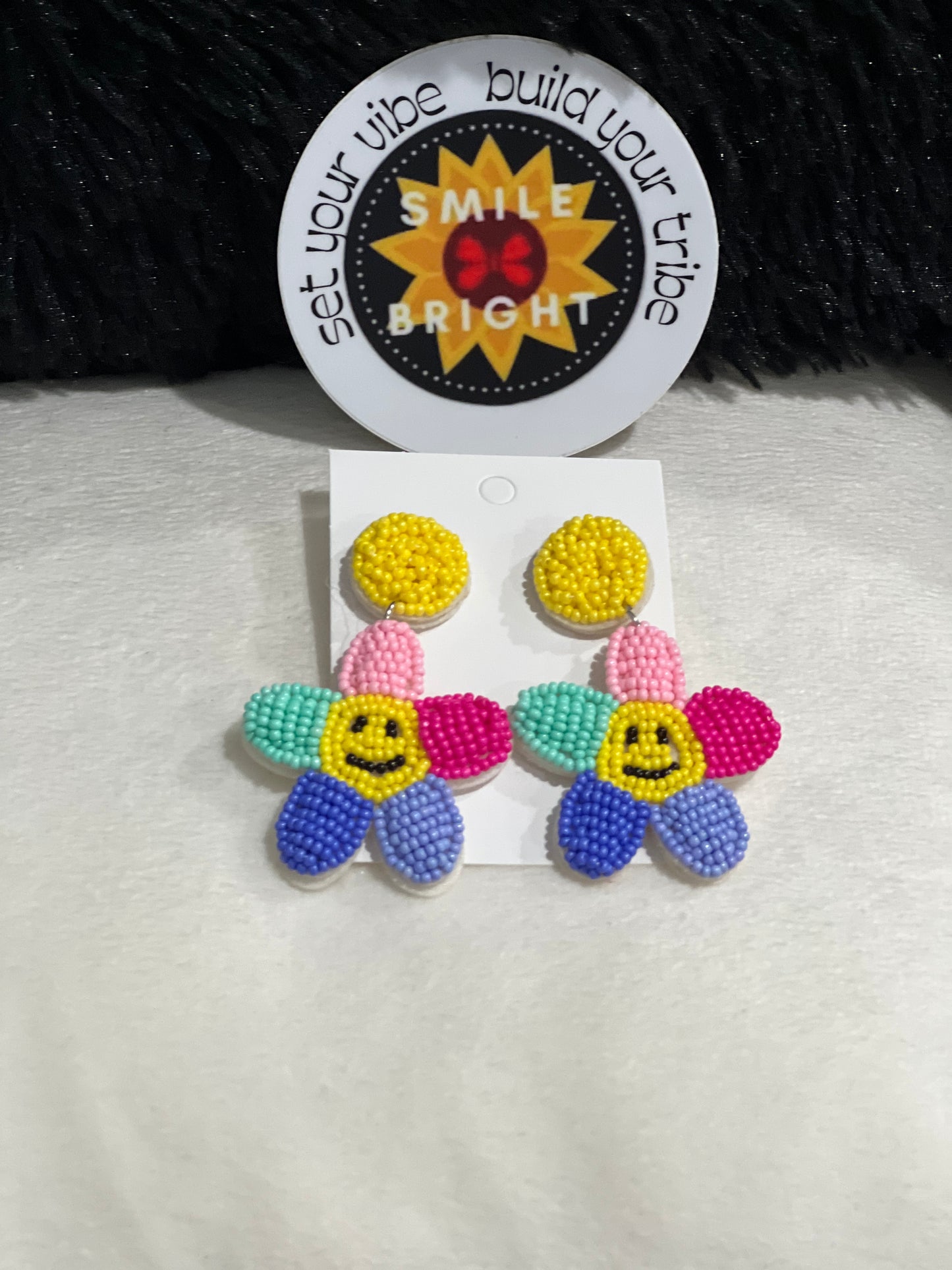 Sunshine Happy Smiley Earrings
