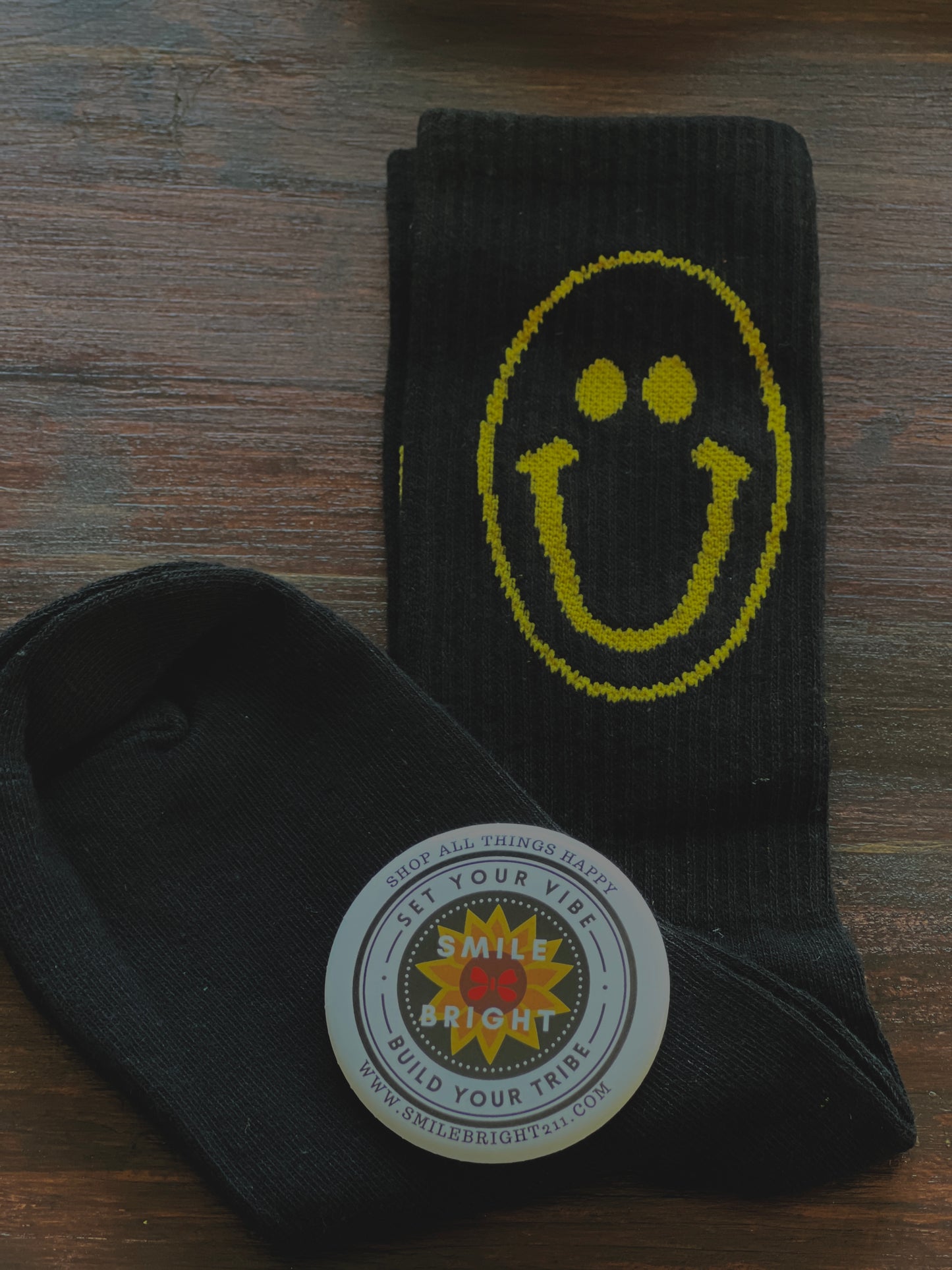 Black Smiley Socks