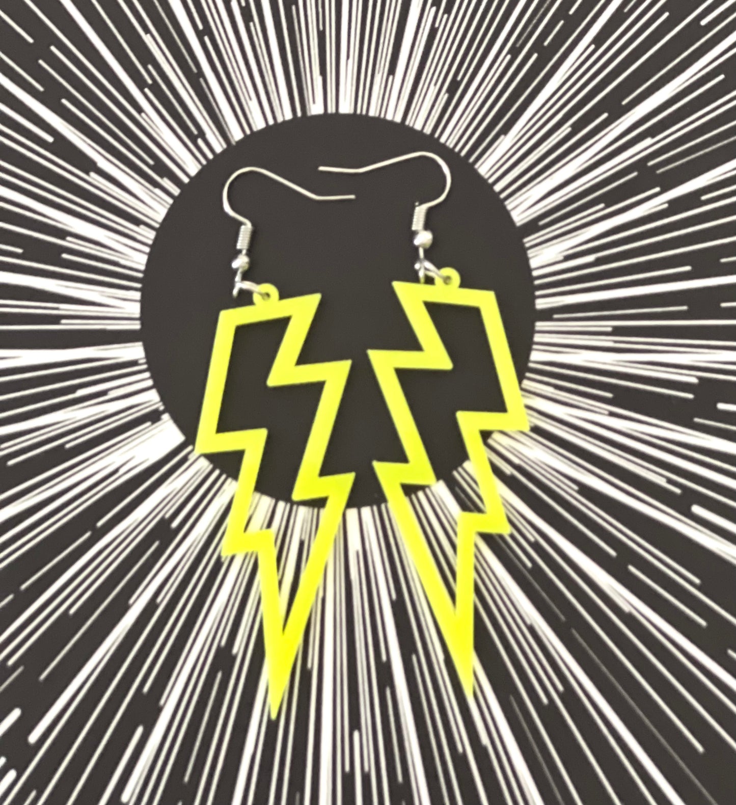 Neon Yellow Lightning bolts