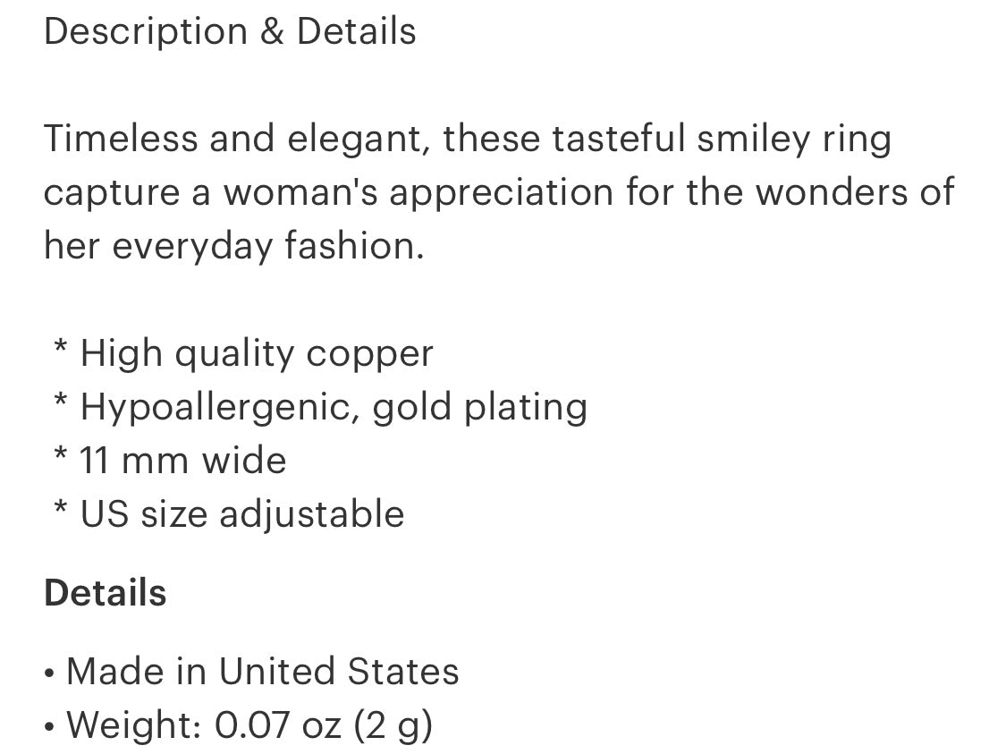 Smiley ring