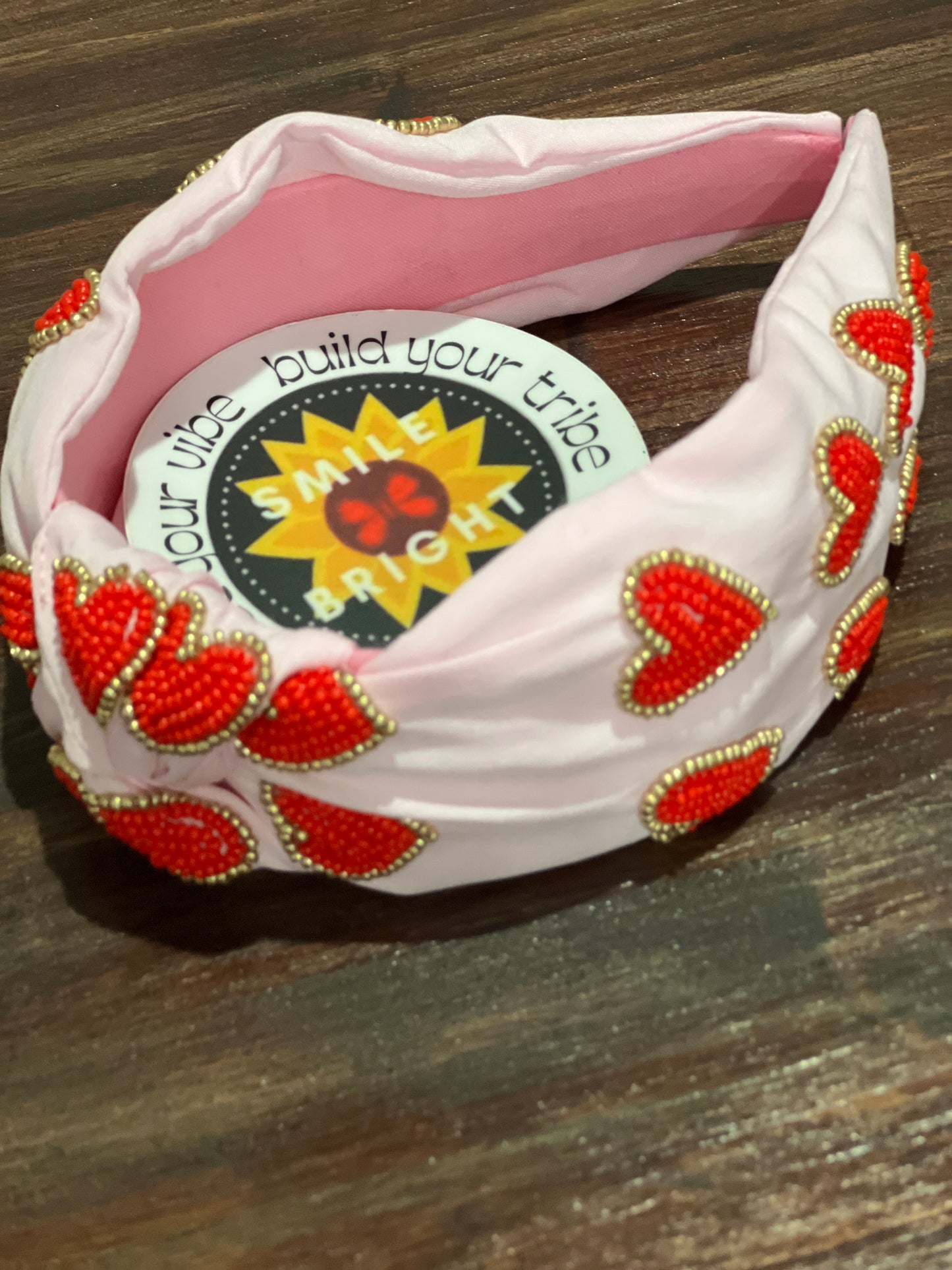 Seed Bead Heart Headband