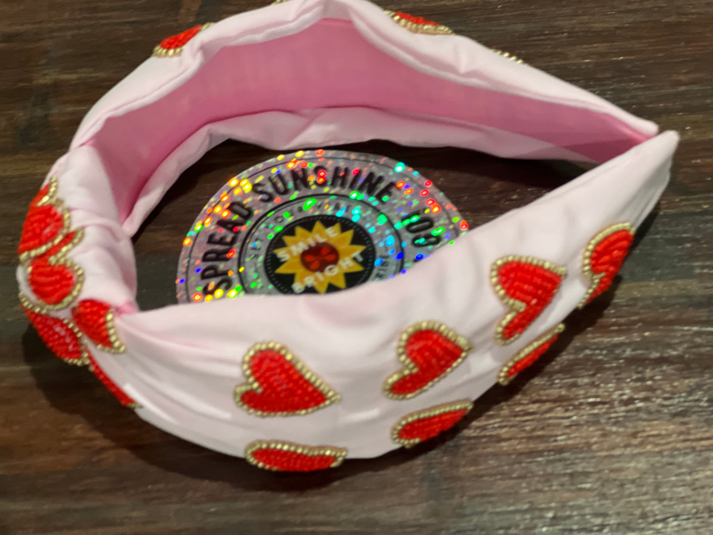 Seed Bead Heart Headband