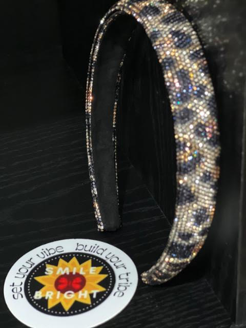 Rhinestone Leopard Headband