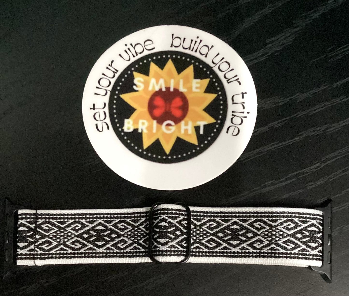 Aztec Black/White Watchband