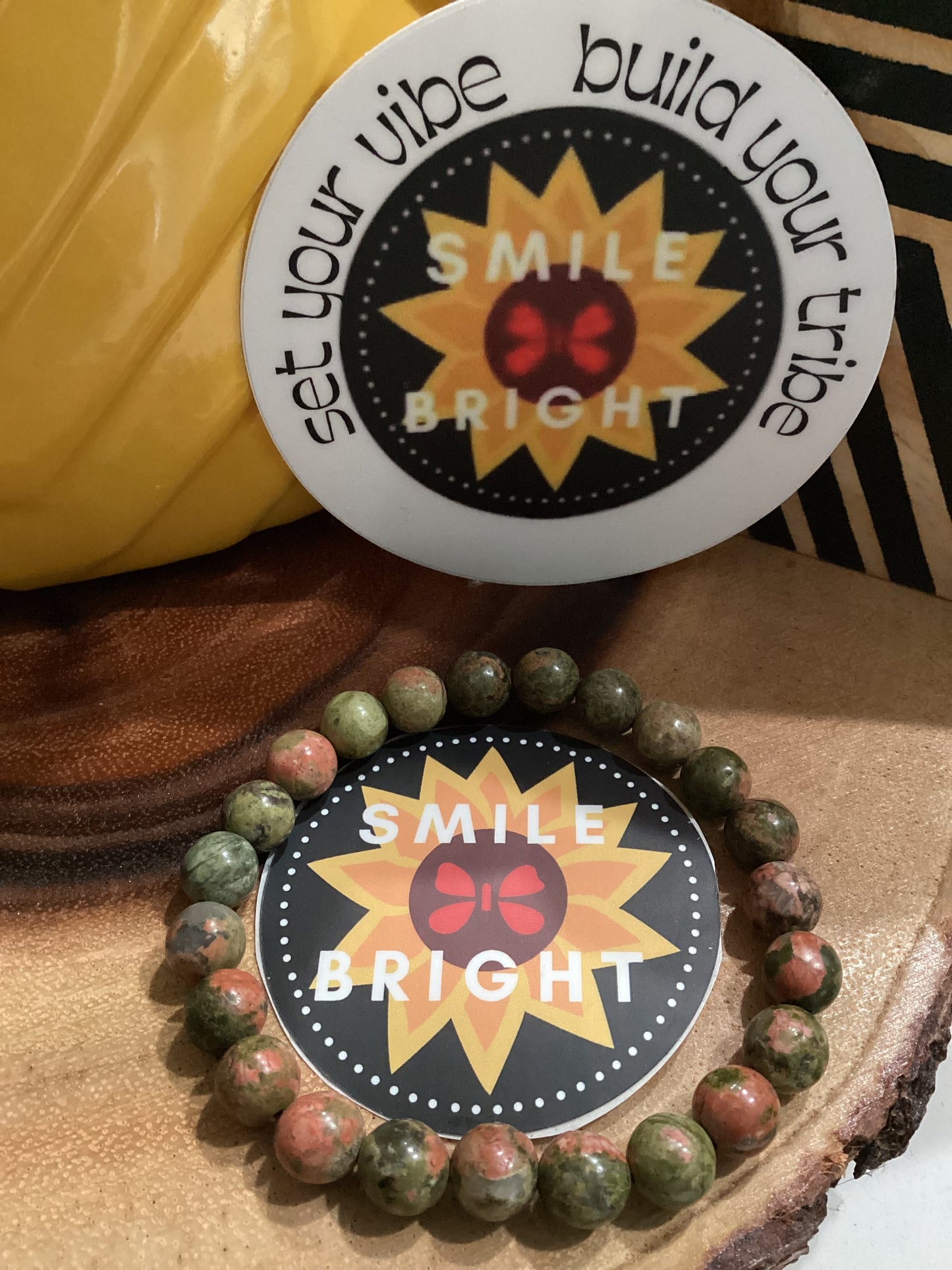 Healing Bracelet- Unakite 8mm