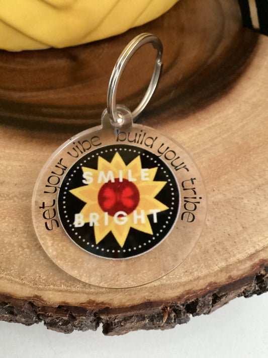 Smile Bright211 Logo Keychain