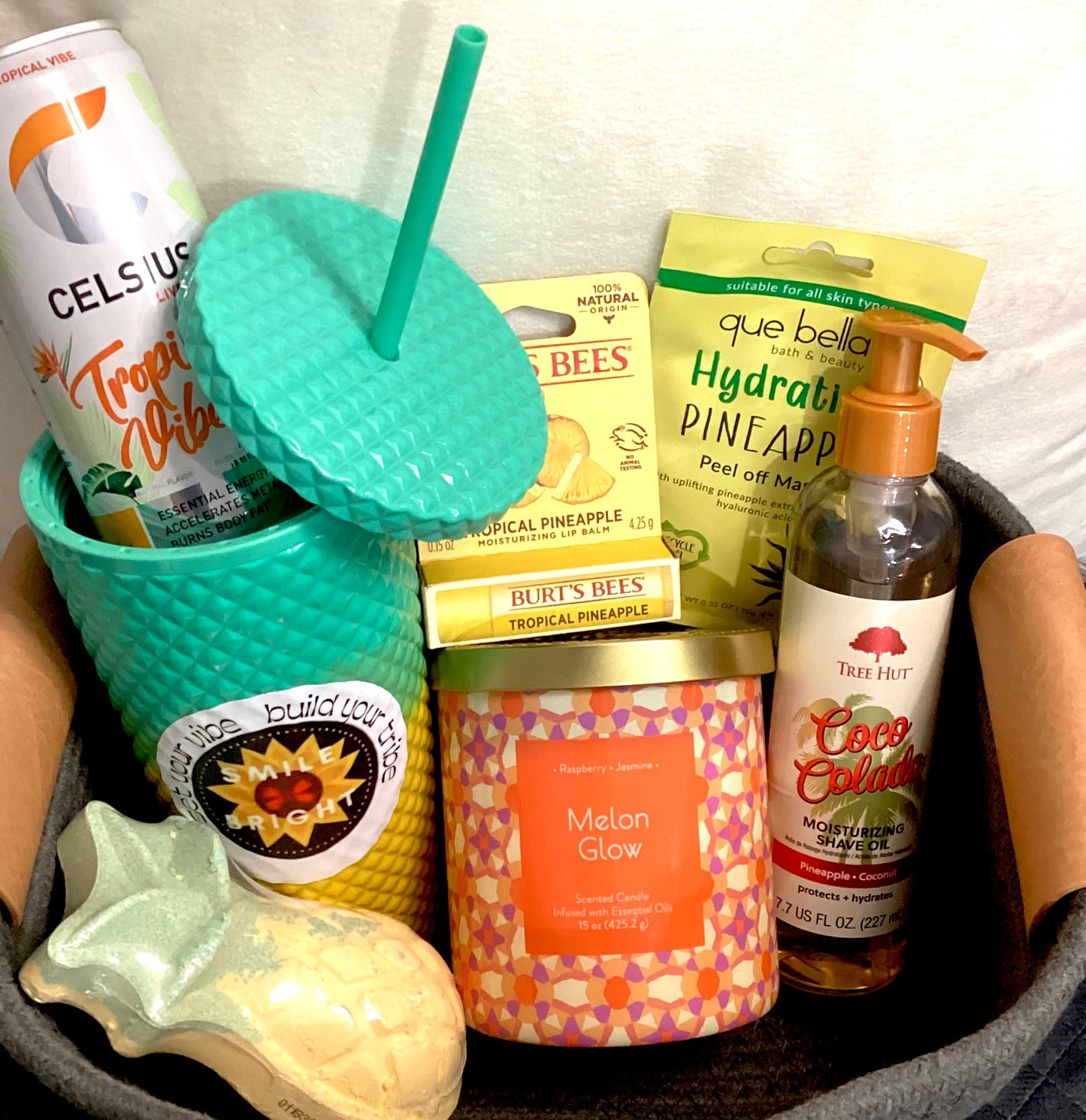 Smile Bright211 Custom gift Basket-Pineapple