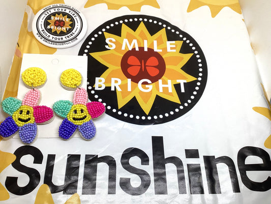 Sunshine Happy Smiley Earrings