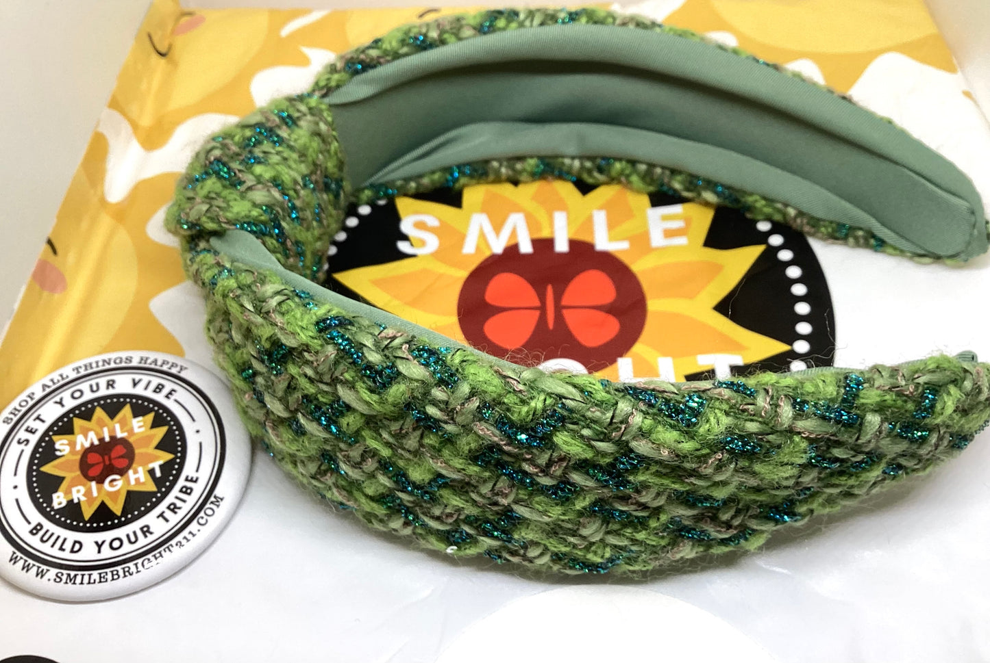 Luxury Green Shimmer Headband