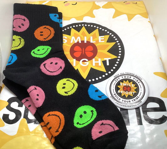 Multi color Smiley Socks