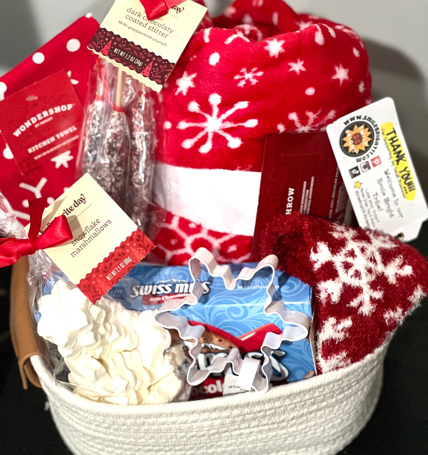 Smile Bright211 LLC Custom Theme Gift Basket-Snowflake