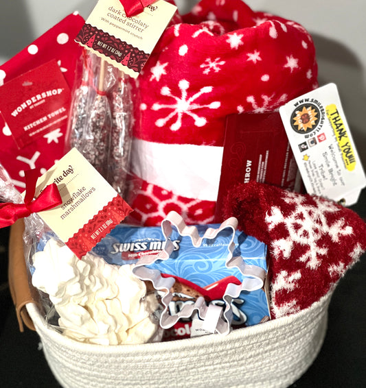 Smile Bright211 LLC Custom Theme Gift Basket-Snowflake