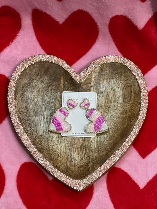 Heart Shaped Shimmer Earrings