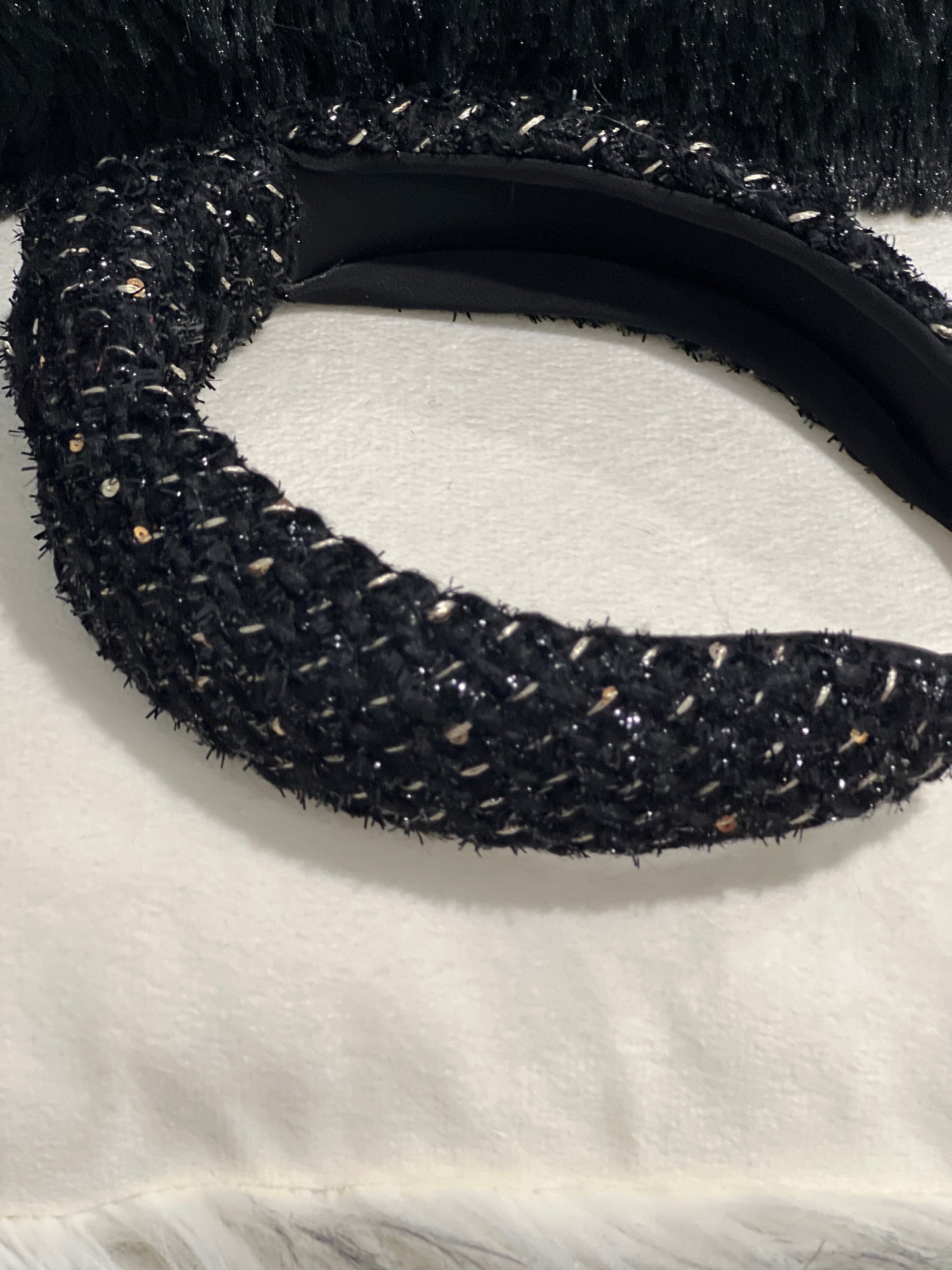 Luxury Black Gold Shimmer Headband