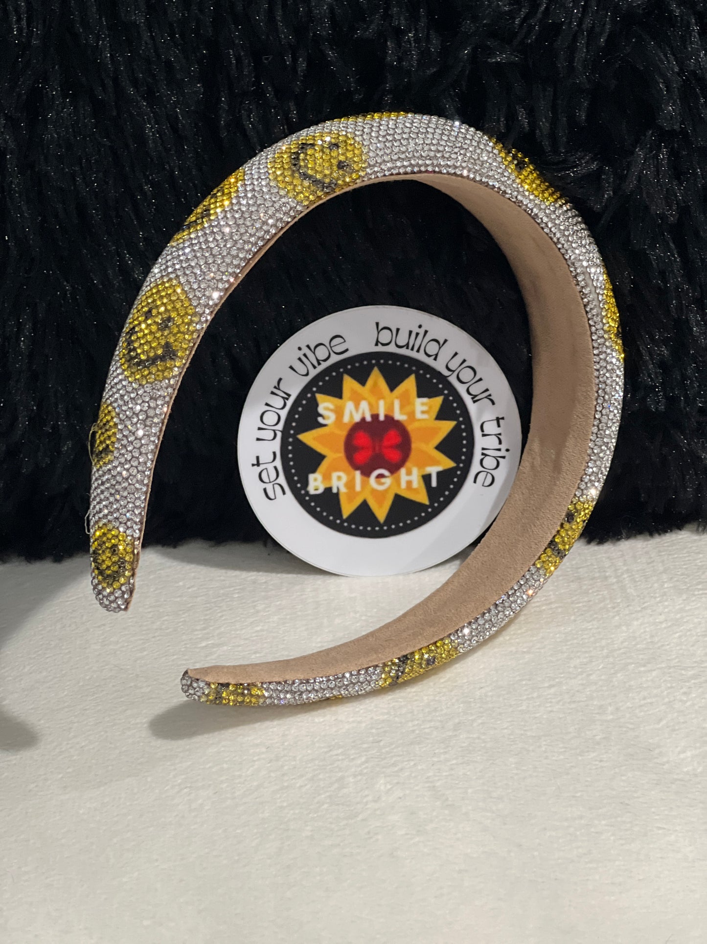 Smiley Rhinestone Headband
