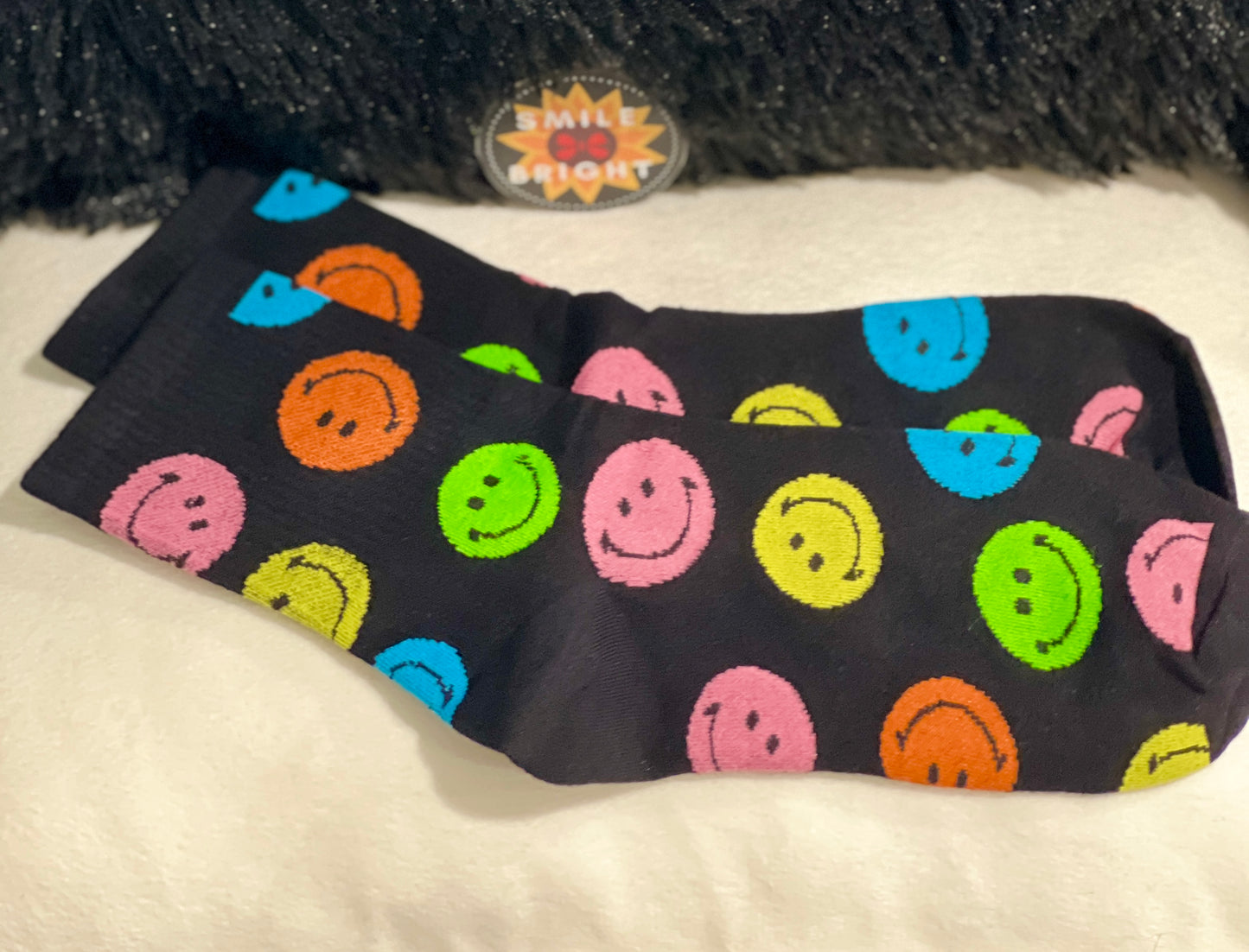 Multi color Smiley Socks
