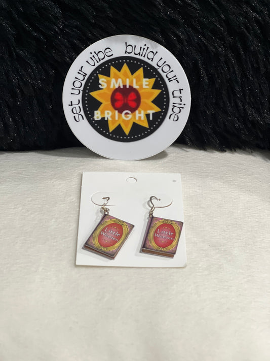 Smile Bright211 Handmade Earrings- Little Women Books