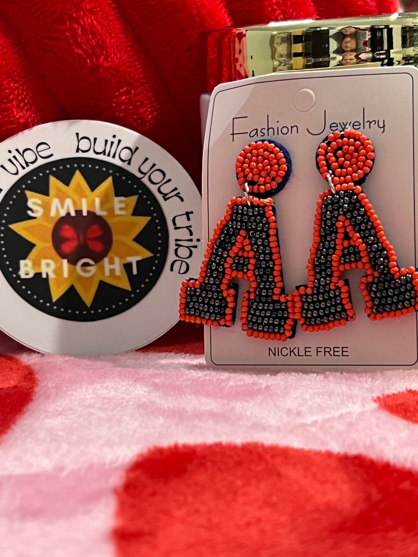Auburn Seed Bead Earrings