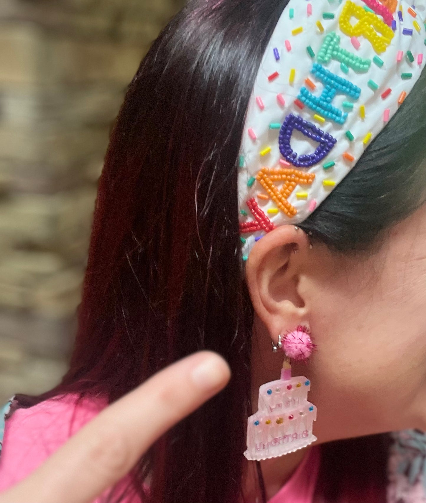 Birthday Seed Bead Headband
